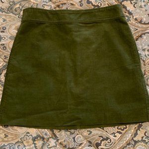 J. Crew Olive A-Line Skirt